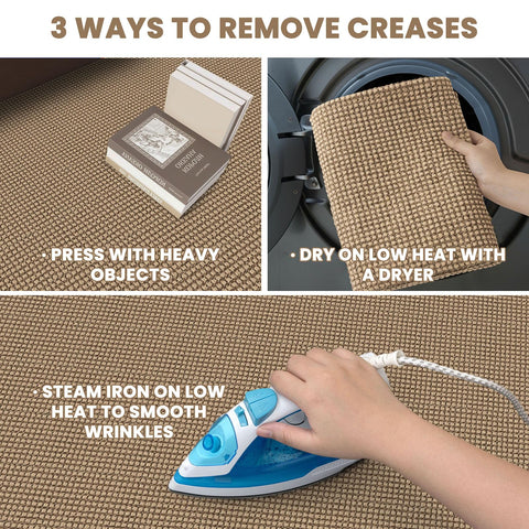 EarthAll rug with rubber backing offers non-slip stability for busy hallways.