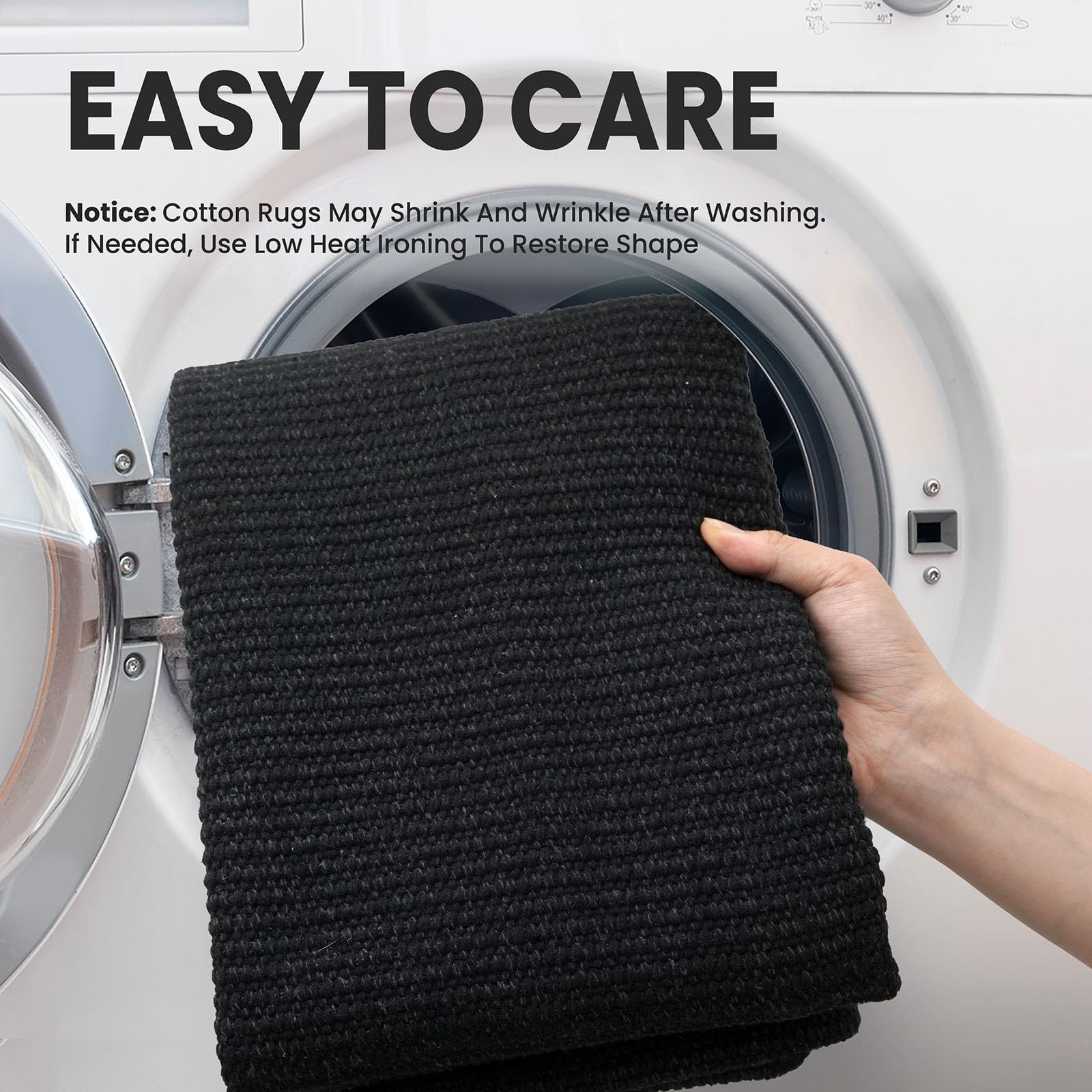 Earthall rubber backing for secure, non-slip stability.