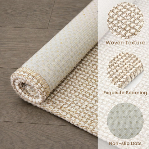 EARTHALL beige khaki rug blends softly with neutral home palettes