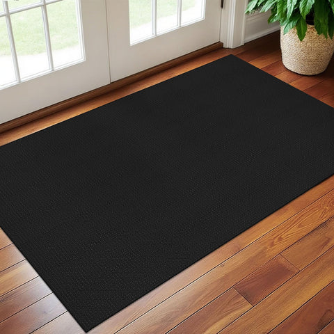 Earthall rug ships folded; flatten and steam gently to remove creases.