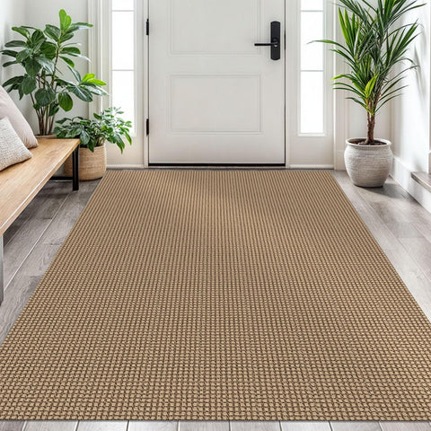 EARTHALL woven area rug 4x6 in warm orange tones for cozy living spaces.