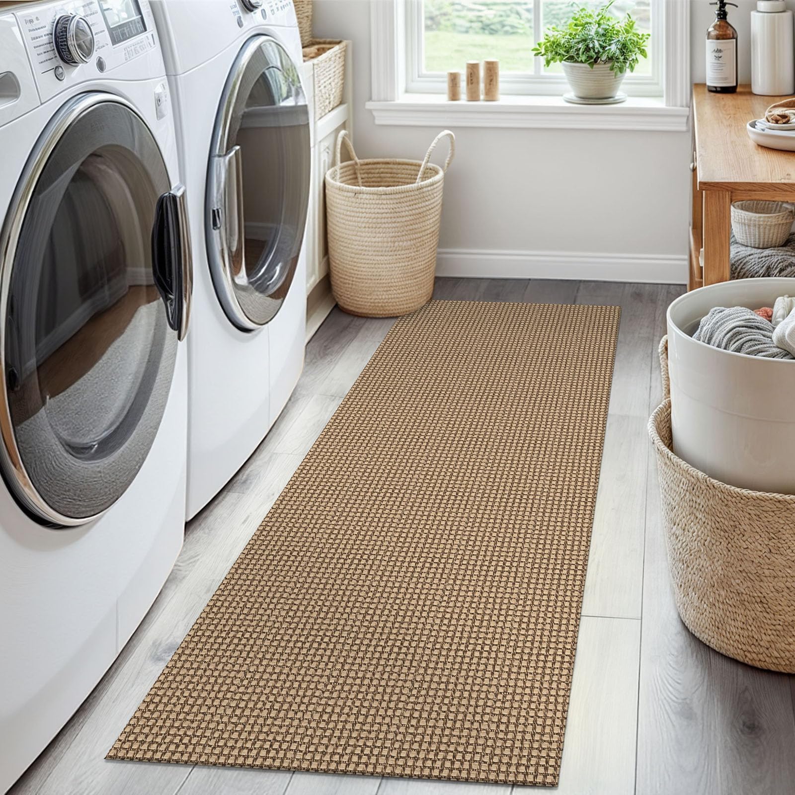 EarthAll woven runner rug 2x5 hallway placement adds warmth and depth