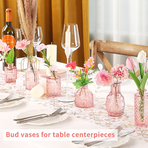 Earthgadgets glass vases with etched patterns add vintage charm