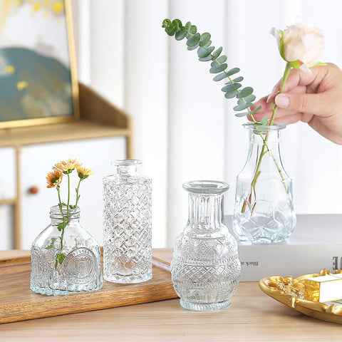 Earthgadgets glass vases for dried flowers and simple decor.