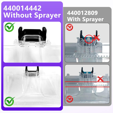 Earthtec no-sprayer design front nozzle; ideal for spray-free setups.