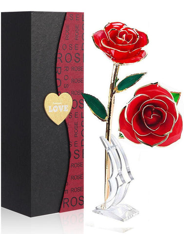 Easegain gold dipped rose 24K petal detail showcases craftsmanship and luxury.
