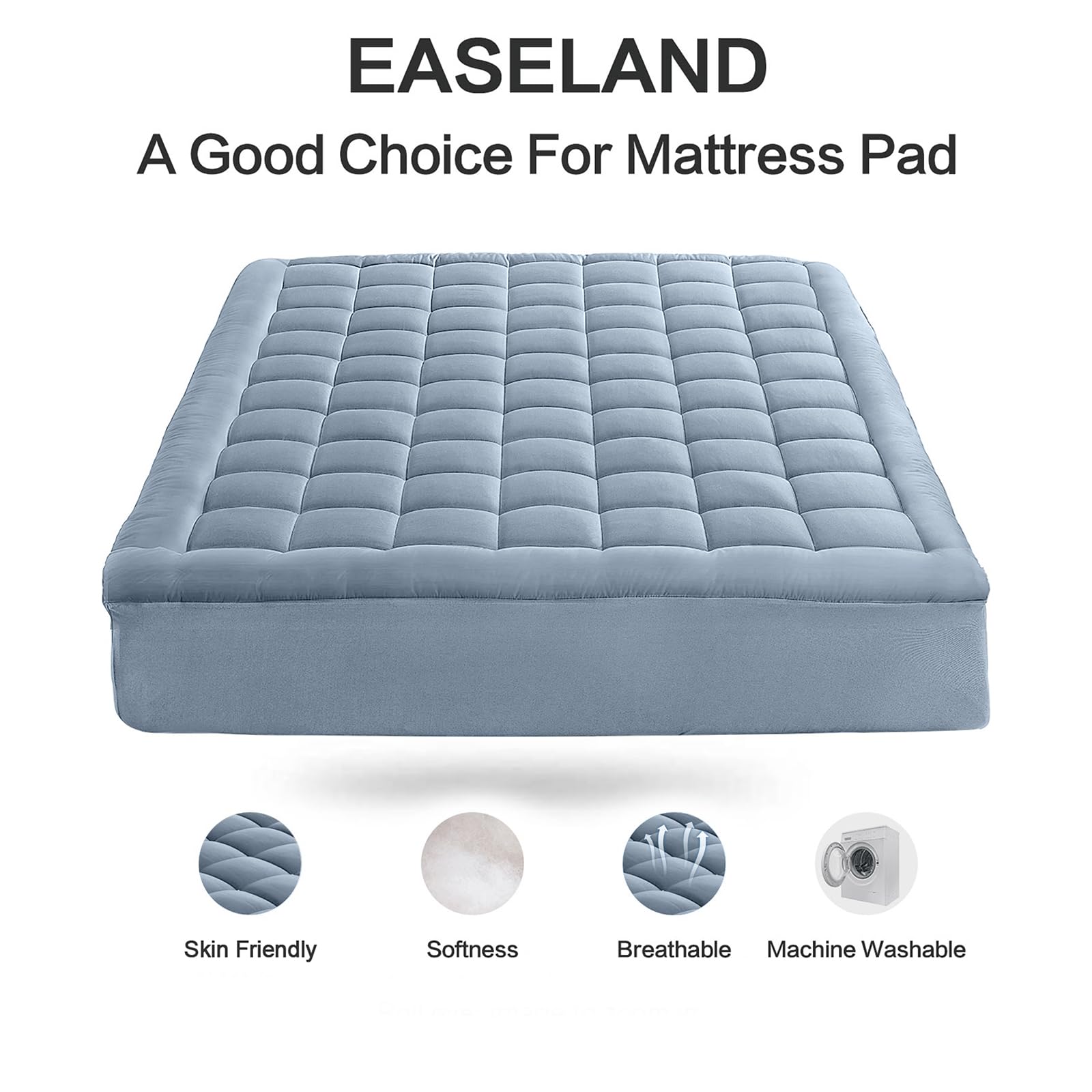 EASELAND deep-pocket edge stretches to 21 inches for a secure fit.