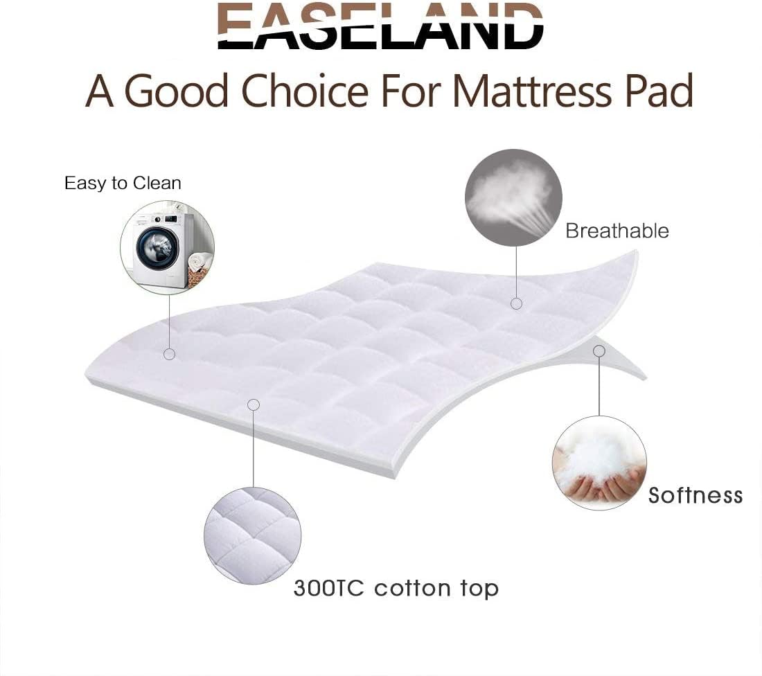 EASELAND deep-pocket 21in cover fitting snugly on twin-xl mattress for secure sleep
