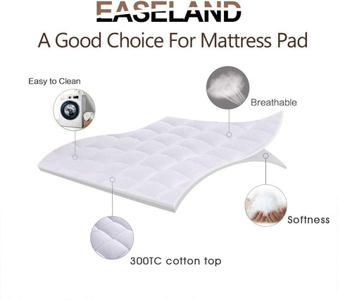 EASELAND deep-pocket 21in cover fitting snugly on twin-xl mattress for secure sleep