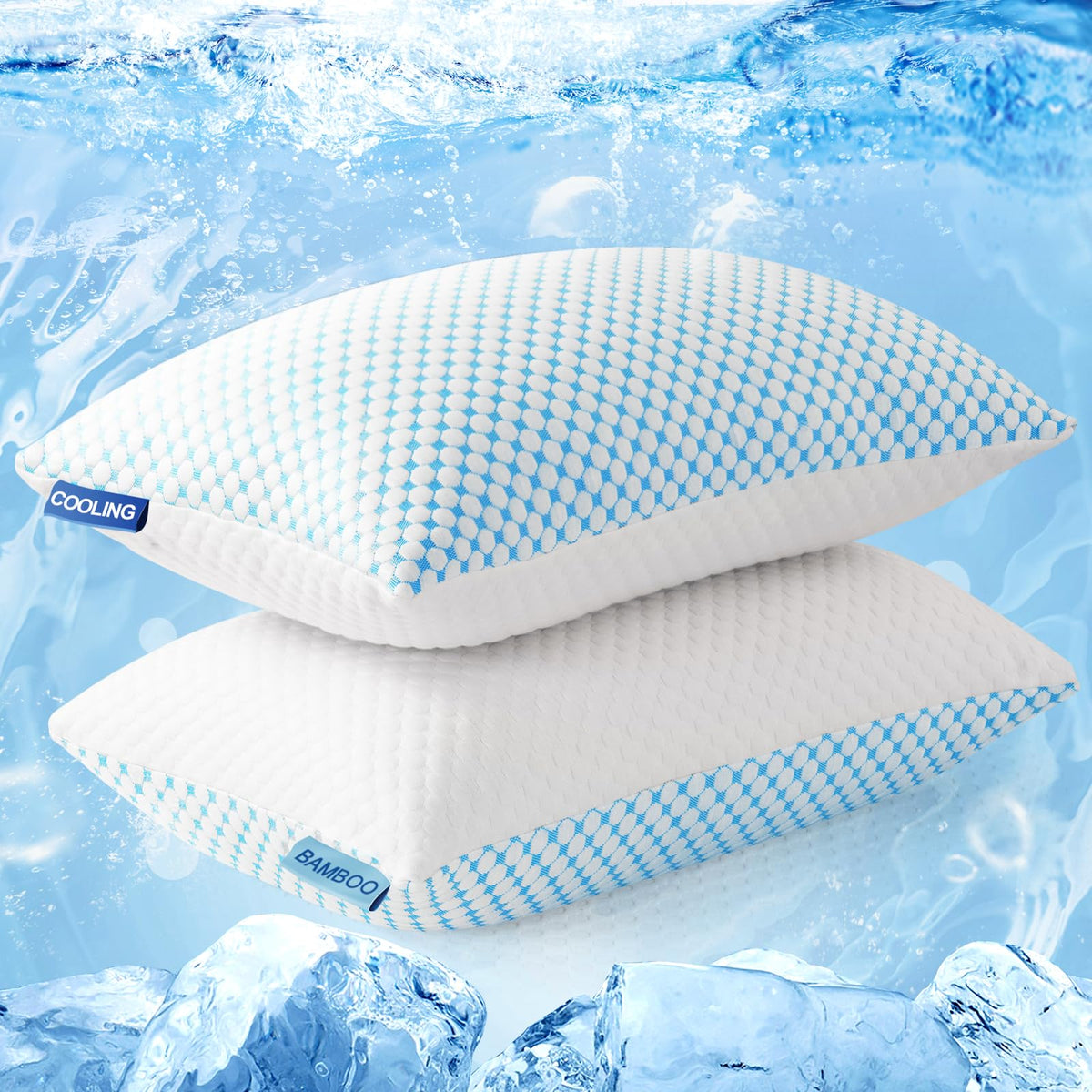 EASELAND firm pillow close-up of shredded memory foam fill for personalized comfort.