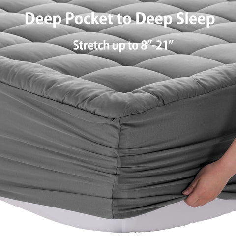 EASELAND machine-washable mattress pad is easy to clean and reuse.
