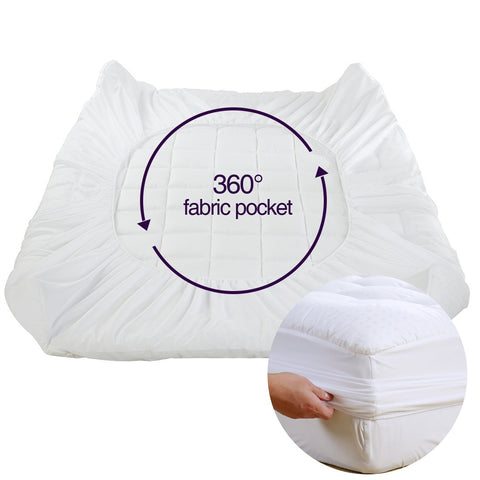 EASELAND 300TC cotton surface provides breathable, moisture-wicking feel
