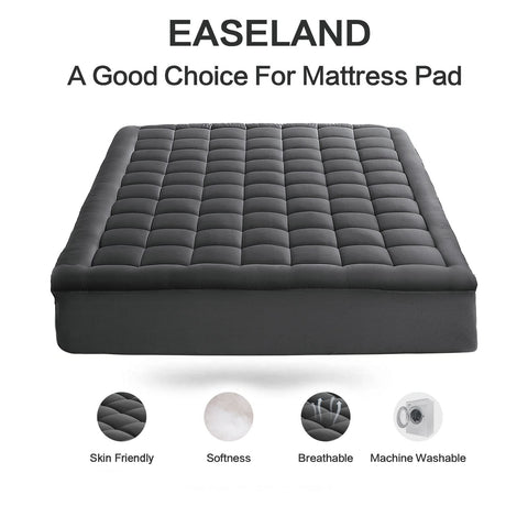 EASELAND deep-pocket design fits up to 21 inches for a secure, neat bed.