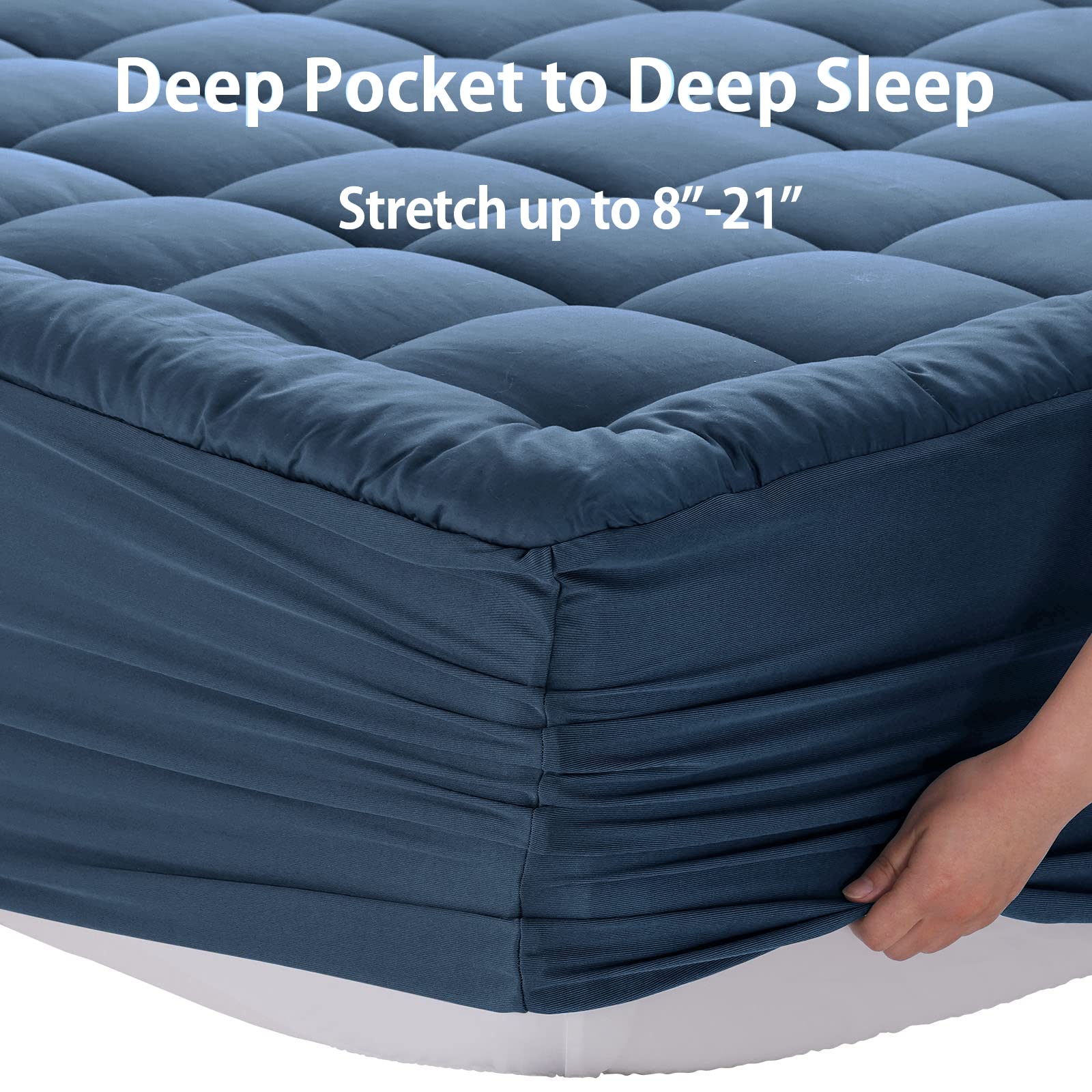 EASELAND protective mattress pad shields your mattress from wear.