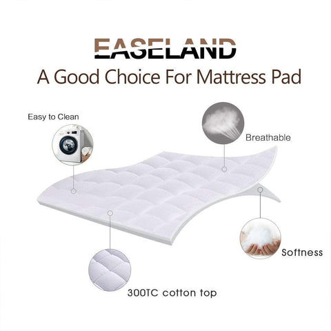 EaseLand pillow-top detail highlights plush fill for cozy feel.