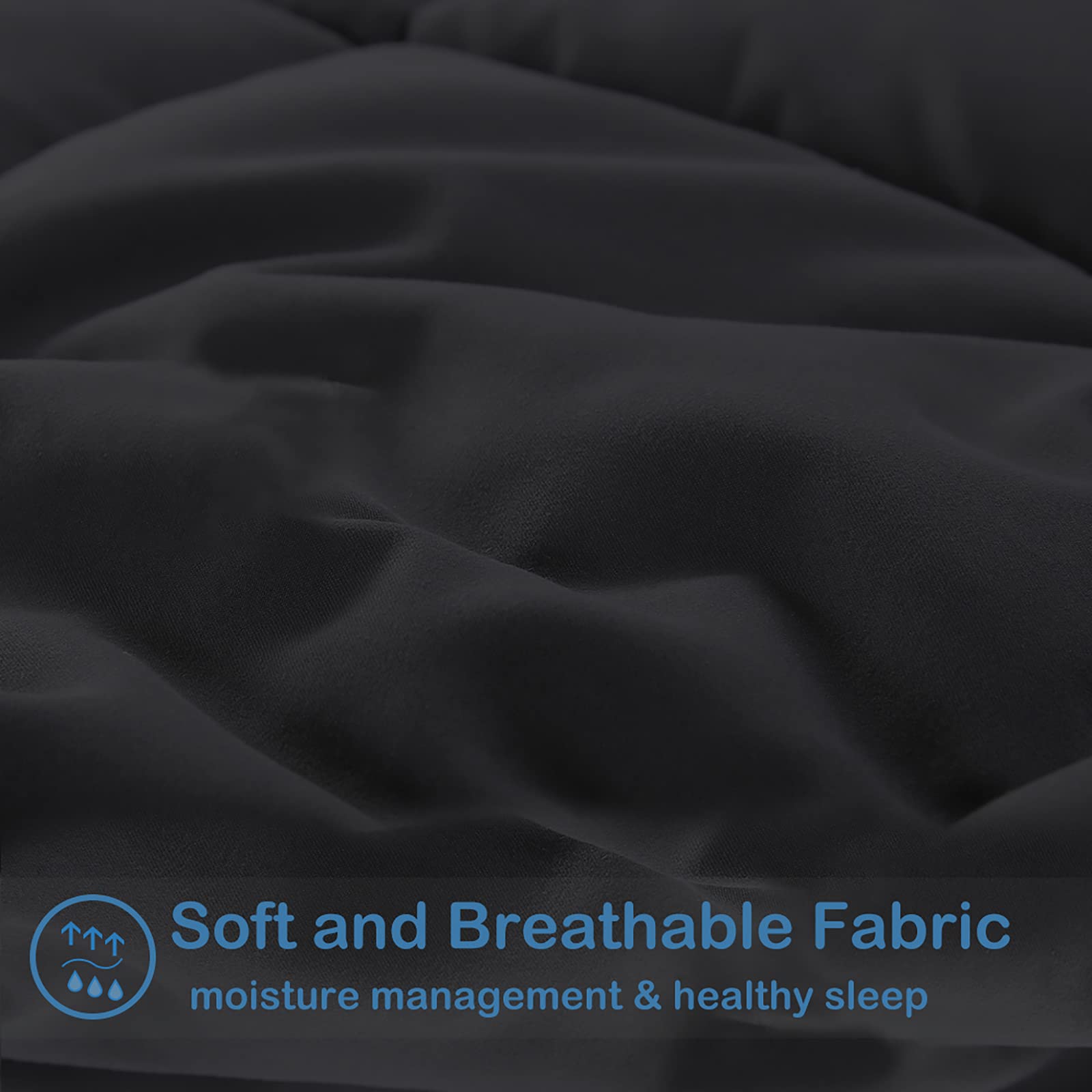 EASELAND queen comforter features box stitching that keeps the fill in place.