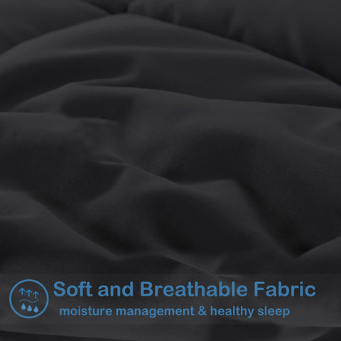 EASELAND queen comforter features box stitching that keeps the fill in place.