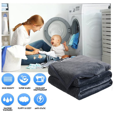 EASELAND soft queen blanket with smooth side for a sleek, sleep-ready surface.