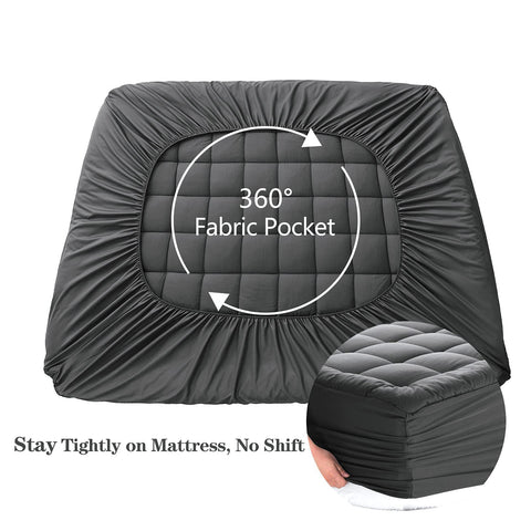 EASELAND twin mattress pad fitted style ensures stay-put performance.