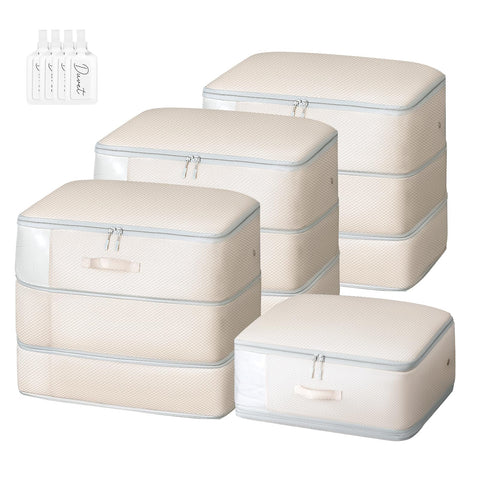 Easortm comforter storage bag with 3-layer compression for maximizing closet space