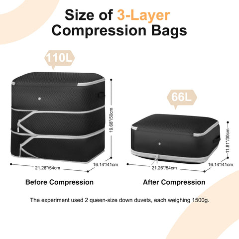 Easortm comforter storage bag front with dual handles for easy access