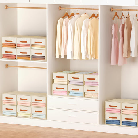 Easortm stackable drawers adjustable layers for flexible stacking