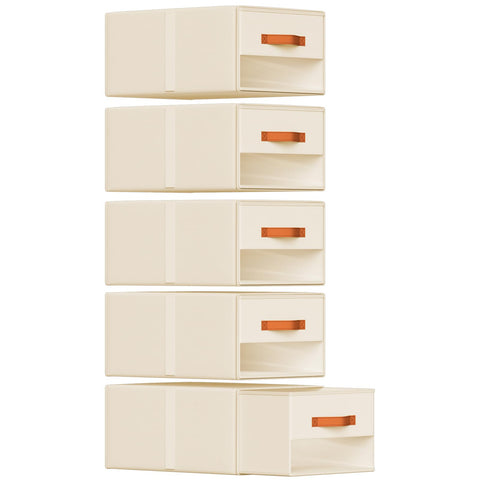 Easortm stackable drawers beige top view for quick access