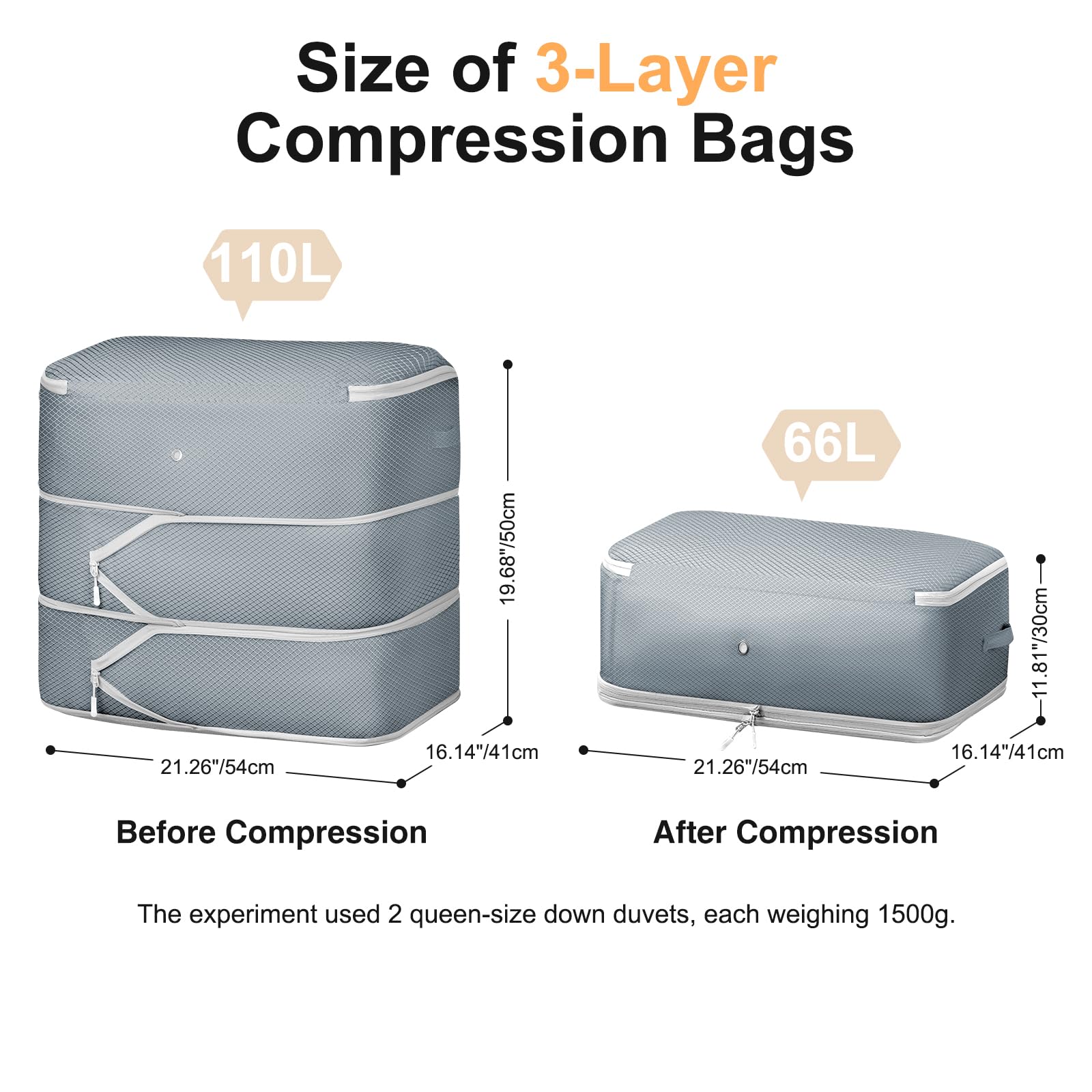 Easortm storage bag in durable washable tear-resistant fabric for bedding protection