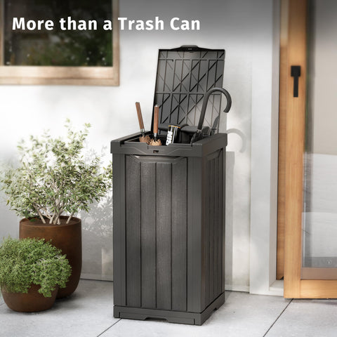 East Oak 31-gallon outdoor trash can double lid for odor control