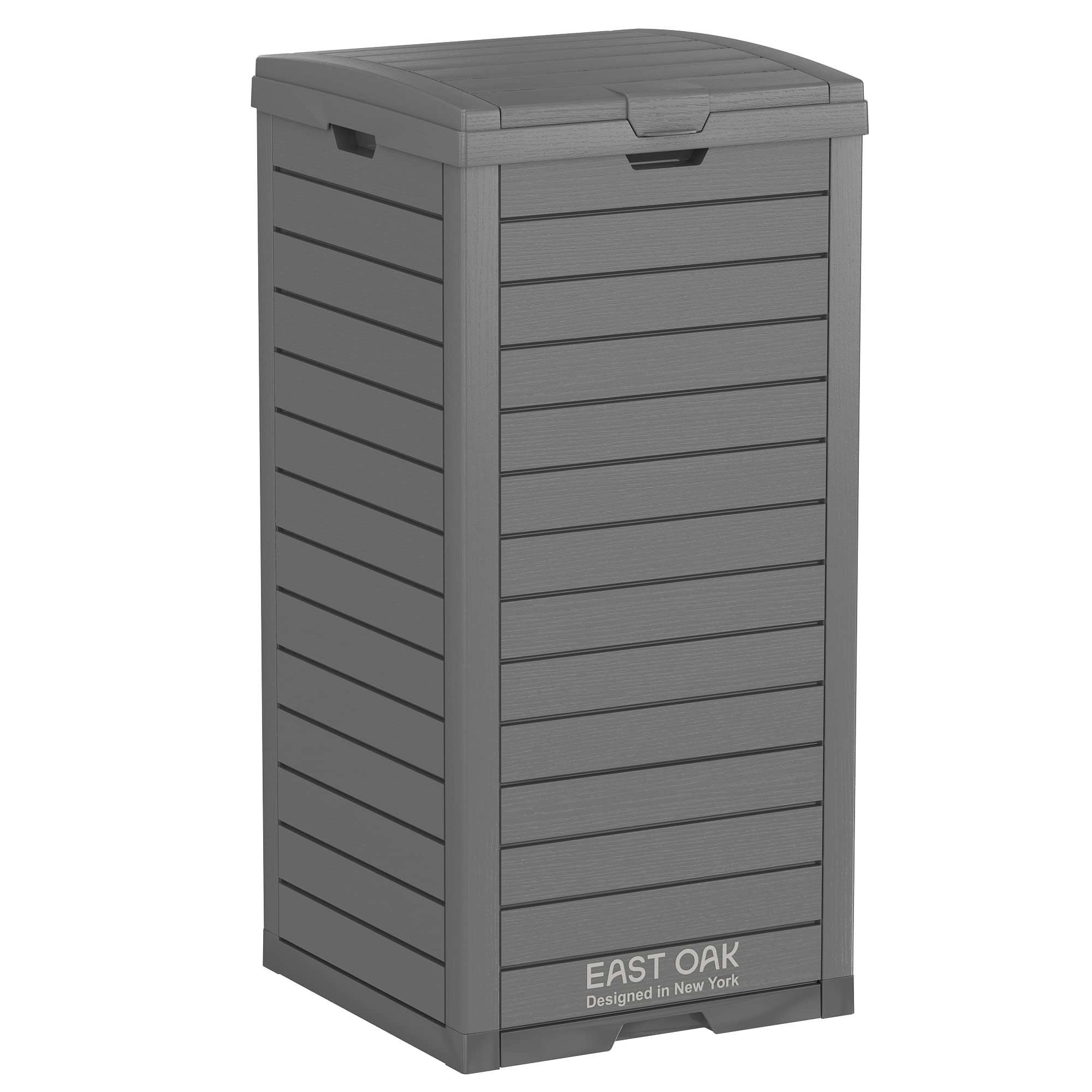 EAST OAK 38-gallon outdoor trash can panel close-up for durability