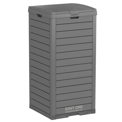 EAST OAK 38-gallon outdoor trash can panel close-up for durability