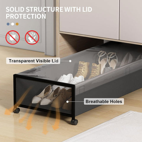 Eastherry easy-roll casters provide smooth movement across floors.