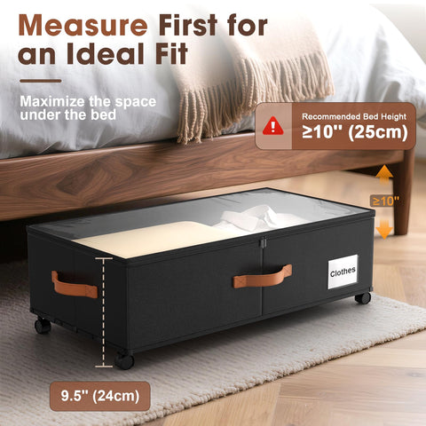 Eastherry underbed shoe storage keeps footwear neatly tucked away