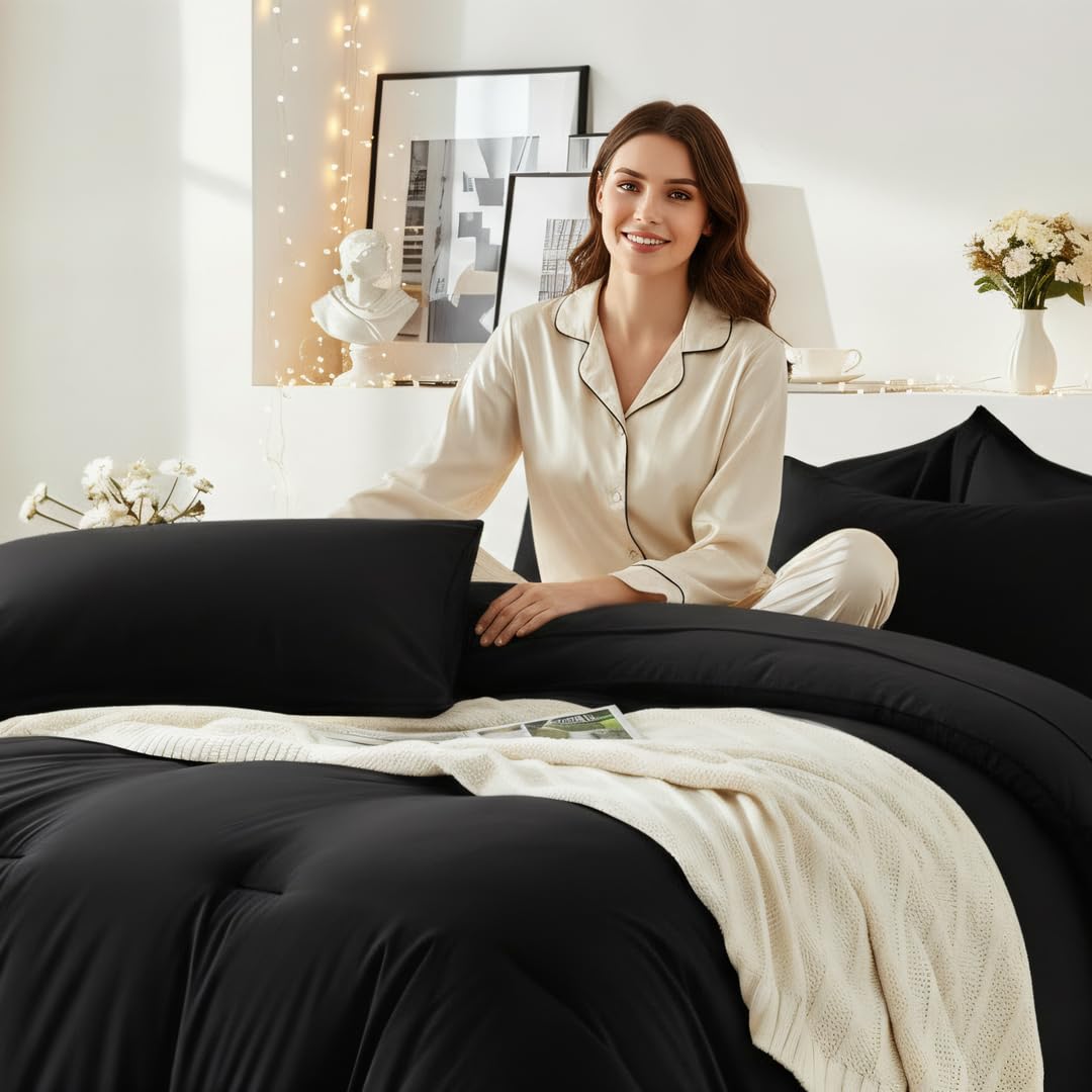 Easthome queen comforter set duvet insert shown for all-season warmth