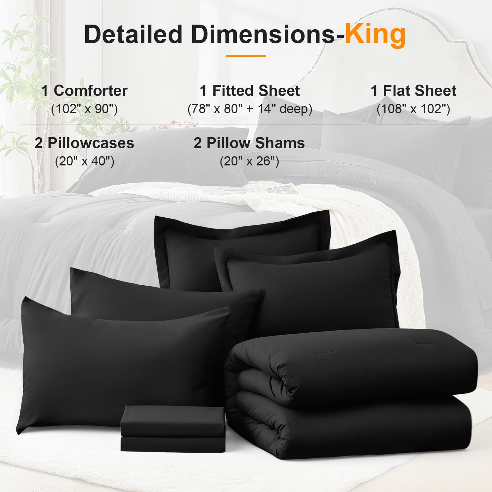 Easthome queen comforter set stitching detail for durability