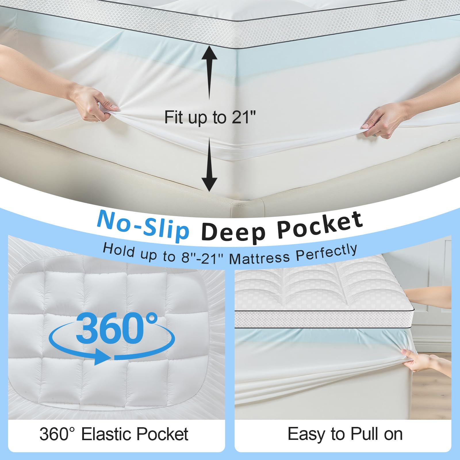 Easthome durable 400TC cover supports long-lasting daily use
