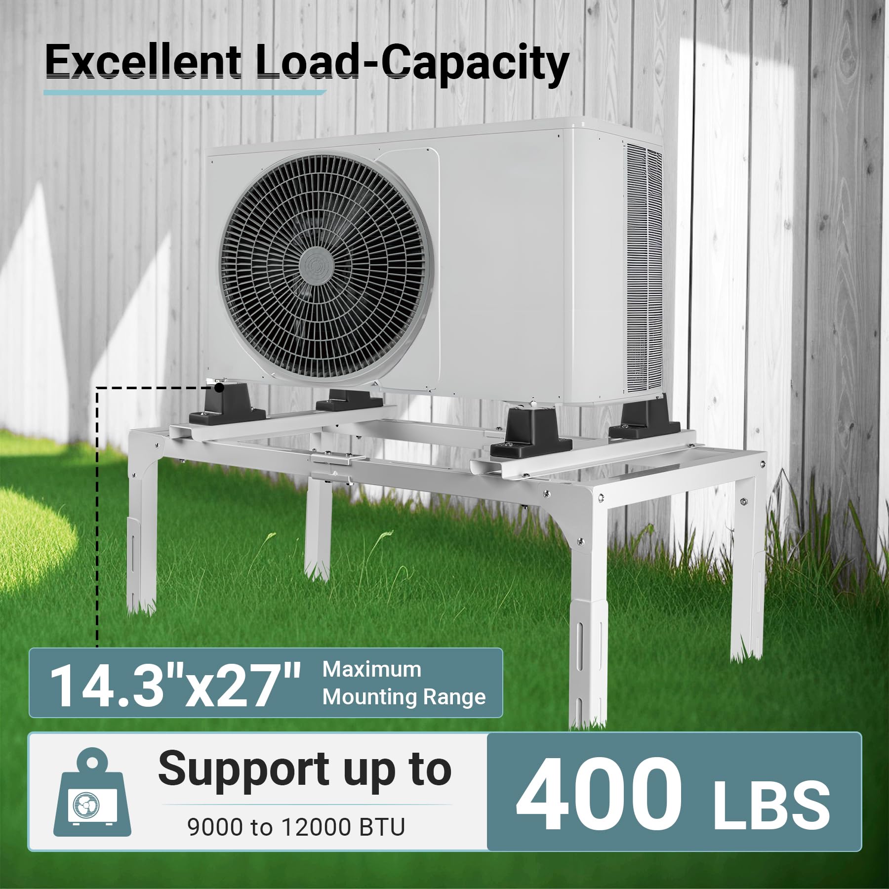 Eastrexon stand with anti-vibration pads reduces noise and movement outdoors.