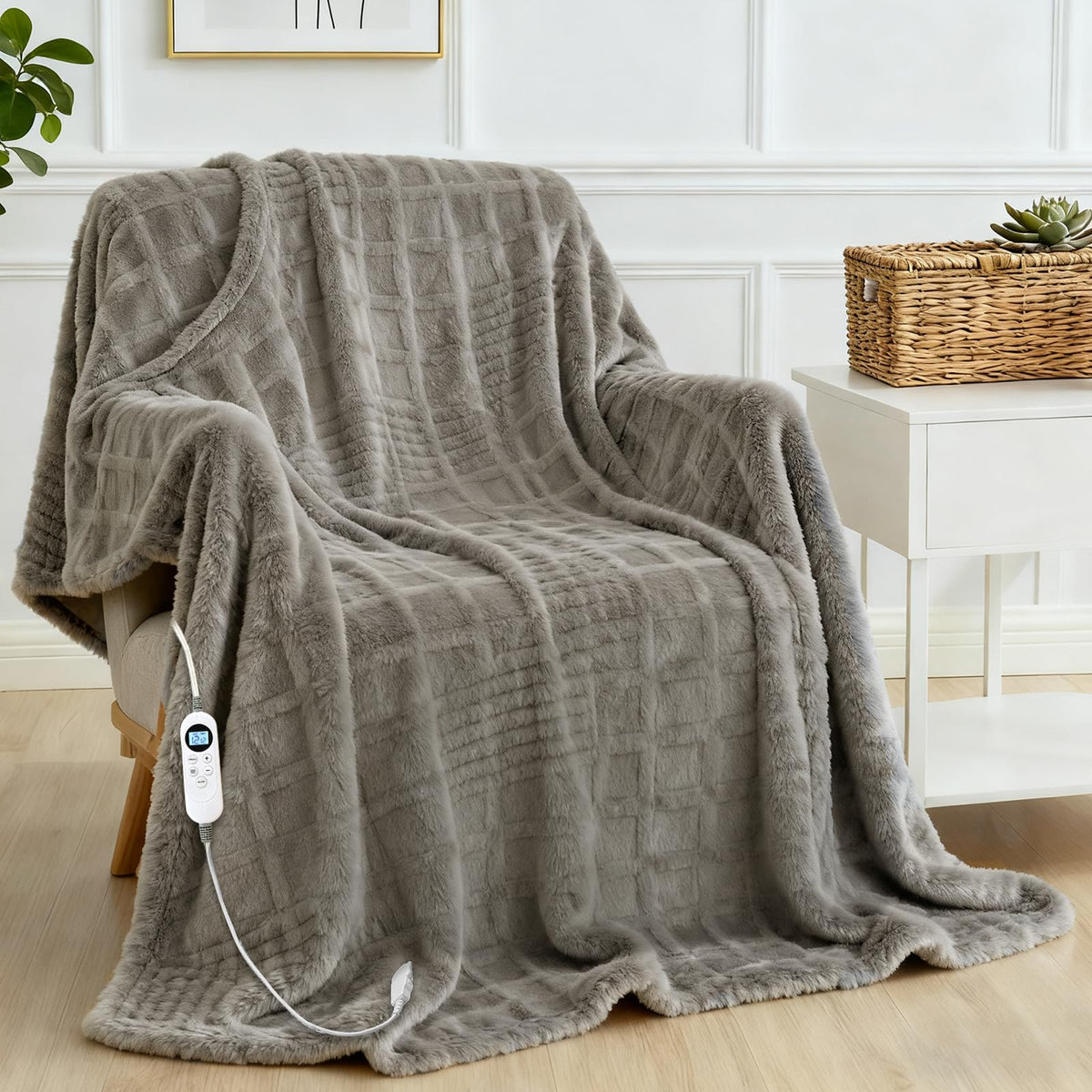 Eastsora heated blanket throw 50x60 inches for cozy couch warmth