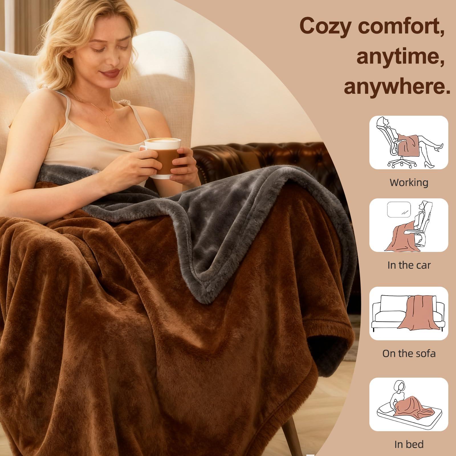 Detachable controller enables easy machine washing.