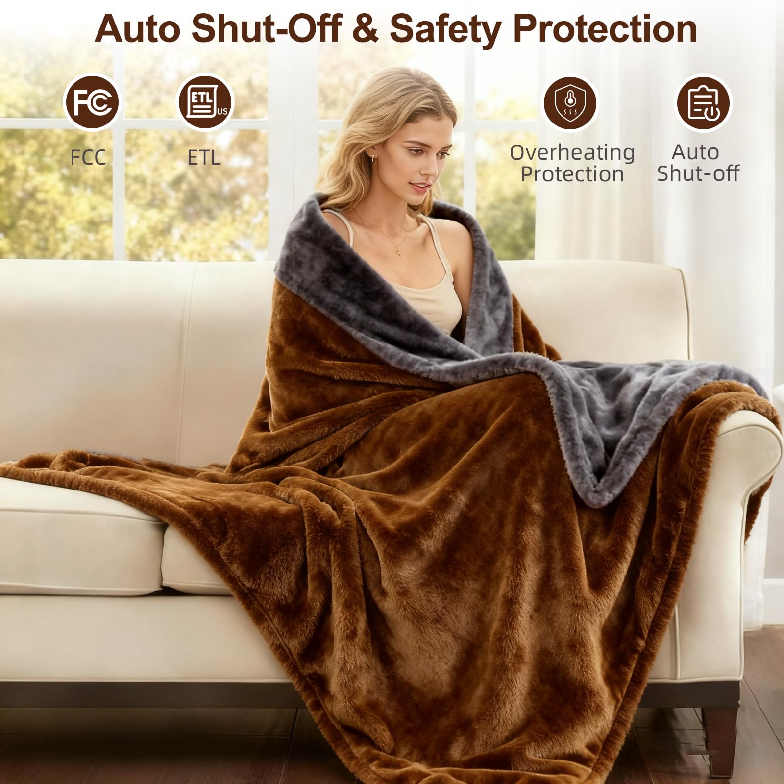 Two 200GSM flannel sides provide lasting, cozy softness.