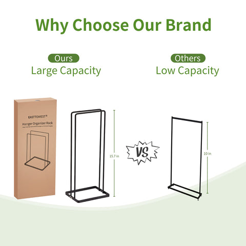 EASTTOWEST clothes hanger storage rack holder in laundry room keeps hangers tidy and within reach.