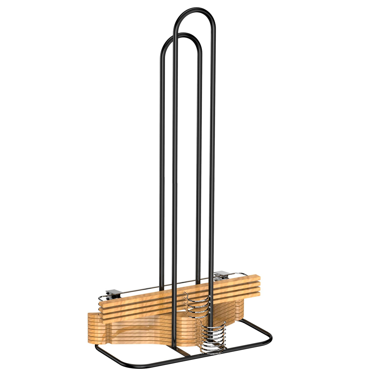 EASTTOWEST hanger stacker stand front view shows tall, space-saving closet organization.