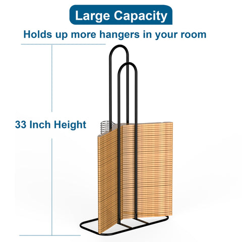 EASTTOWEST hanger stacker stand side view highlights sturdy carbon steel construction.