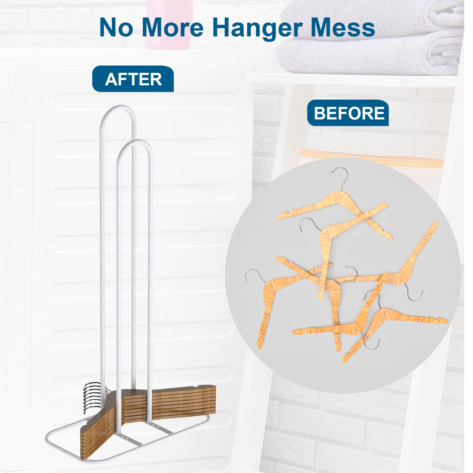 EASTTOWEST Hanger StackER white finish complements modern closets