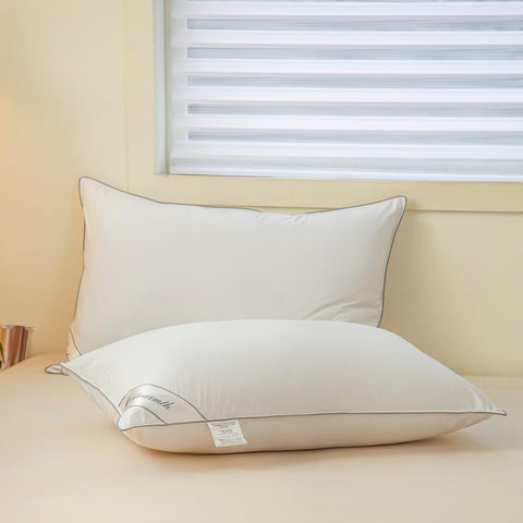 Eastwarmth stitching close-up reveals durable double-stitching and feather containment.