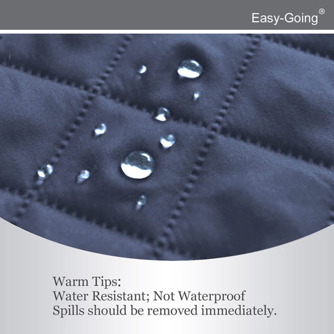 Easy-Going 3-layer quilted fabric close-up emphasizing durability and premium texture.
