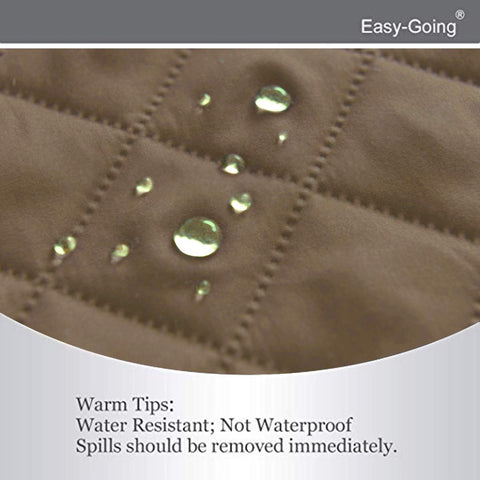 Easy-Going elastic straps prevent sliding for a secure sofa fit.