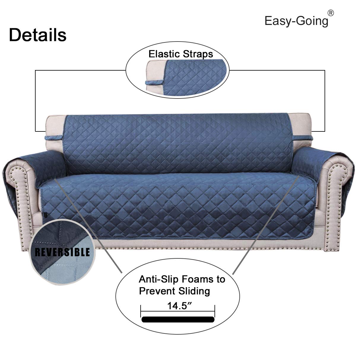 Easy-Going foam pipes keep the cover snug and in place.