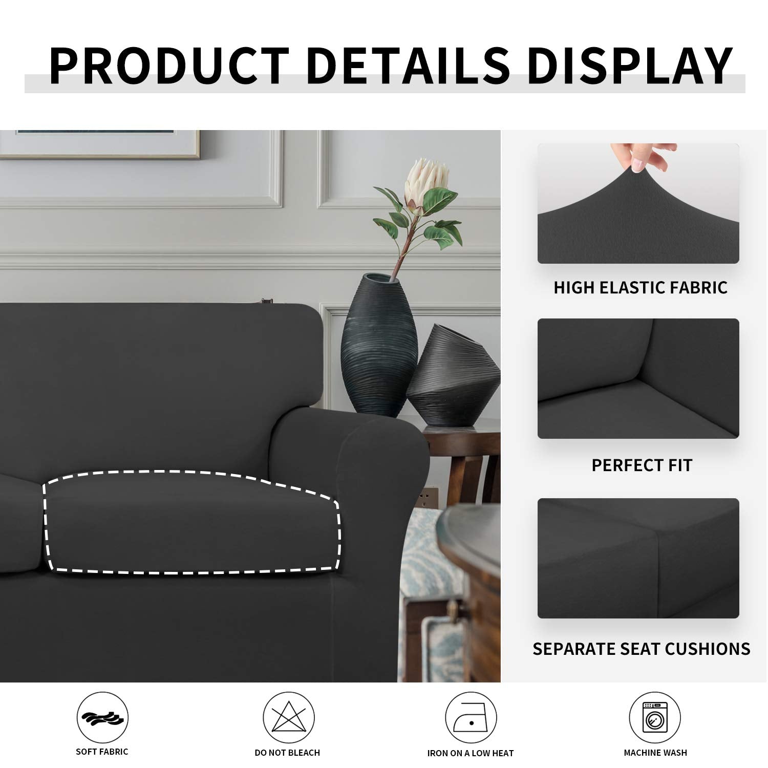 Easy-Going cushion cover-right prevents shifting and fuss-free styling.