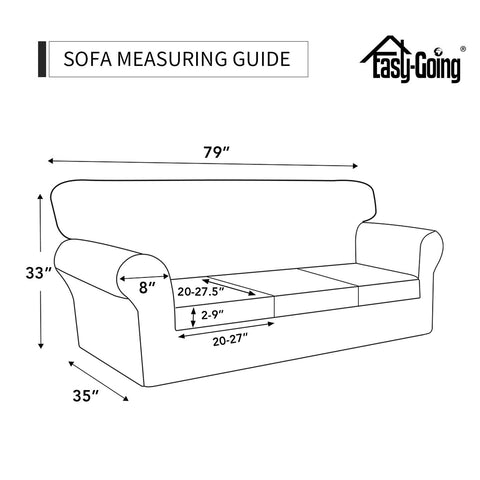 Easy-Going dog-friendly sofa cover on couch protects against pet messes.